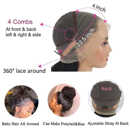 High Quality Virgin Human Hair HD Lace 360 Lace Front Wigs For Black Women  | Human Hair Wig | Lace Front