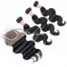 Virgin Hair Body Wave Bundles With 1 Lace Closure