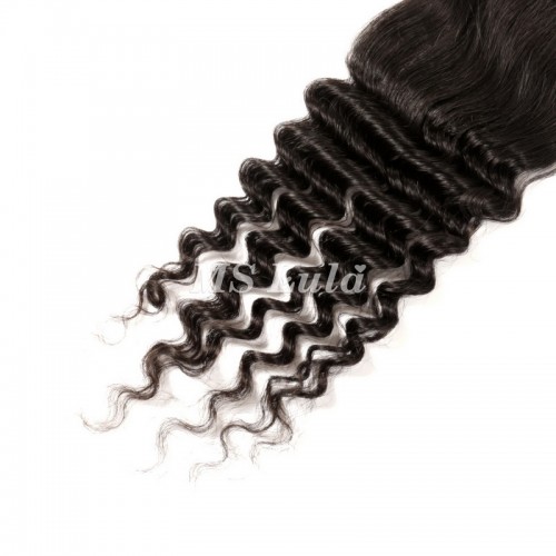 Loose Deep Wave Double Drawn Virgin Human Hair Bundles With 4x4 Lace Closure | Human Hair Wig | Lace Front