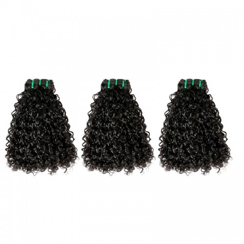 Double Drawn Curly (Pissy A) Virgin Human Hair Bundles With 4x4 Lace Closure | Human Hair Wig | Lace Front