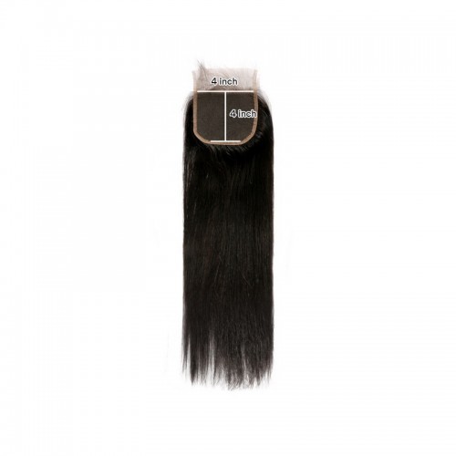 Double Drawn Virgin Human Hair Straight Bundles With 4x4 Lace Closure | Human Hair Wig | Lace Front