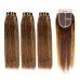 Piano Color #4/27 Double Drawn Virgin Human Hair Straight Bundles With 4x4 Lace Closure