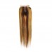 Piano Color #4/27 Double Drawn Virgin Human Hair Straight Bundles With 4x4 Lace Closure