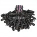 Double Drawn Flower Curly Virgin Human Hair Bundles With 4x4 Lace Closure