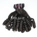 Double Drawn Flower Curly Virgin Human Hair Bundles With 4x4 Lace Closure