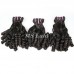 Double Drawn Flower Curly Virgin Human Hair Bundles With 4x4 Lace Closure