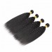 Virgin Hair Kinky Straight Bundles With 4x4 Transparent/HD Lace Closure