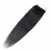 Virgin Hair Kinky Straight Bundles With 4x4 Transparent/HD Lace Closure