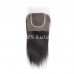 Virgin Hair Straight Bundles With 4x4 Transparent/HD Lace Closure