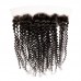 Virgin Human Hair Kinky Curly 13x4 Transparent Lace Frontal