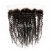 Virgin Human Hair Kinky Curly 13x4 Transparent Lace Frontal