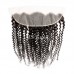 Virgin Human Hair Kinky Curly 13x4 Transparent Lace Frontal
