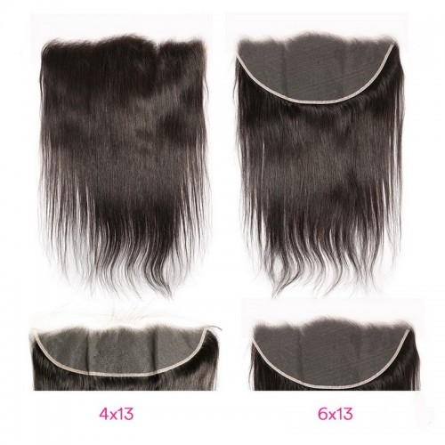 Virgin Human Hair Straight 13x4 13x6 Transparent Lace Frontal | Human Hair Wig | Lace Front