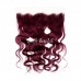 Body Wave #99J Virgin Human Hair 4x4 13x4 Transparent Lace Closure/Frontal