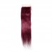 Straight #99J Virgin Human Hair 4x4 13x4 Transparent Lace Closure/Frontal