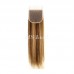 Straight #4/27 Highlight Virgin Human Hair 4x4 13x4 Transparent Lace Closure/Frontal