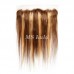 Straight #4/27 Highlight Virgin Human Hair 4x4 13x4 Transparent Lace Closure/Frontal
