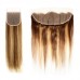Straight #4/27 Highlight Virgin Human Hair 4x4 13x4 Transparent Lace Closure/Frontal