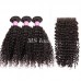 Virgin Hair Italy Curl Bundles With 1 Lace Closure