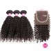 Virgin Hair Italy Curl Bundles With 1 Lace Closure