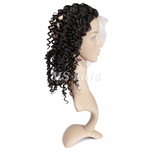 Virgin Hair Deep Wave 360 Lace Frontal Closure 13.5x4x2 With Elastic Band | Human Hair Wig | Lace Front