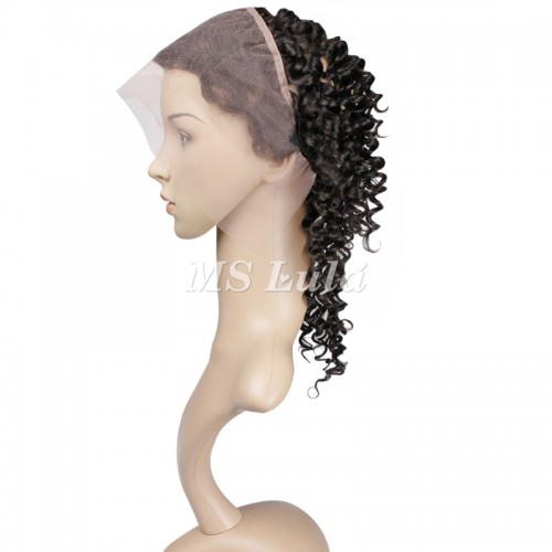 Virgin Hair Deep Wave 360 Lace Frontal Closure 13.5x4x2 With Elastic Band | Human Hair Wig | Lace Front