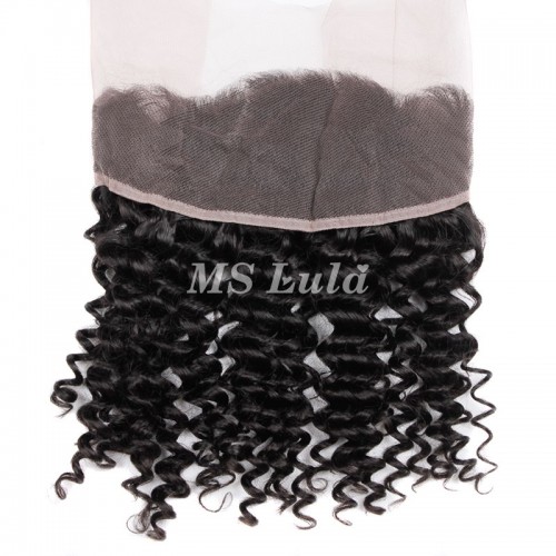 Virgin Hair Deep Wave 360 Lace Frontal Closure 13.5x4x2 With Elastic Band | Human Hair Wig | Lace Front