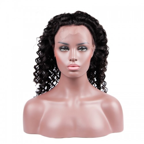 Virgin Hair Deep Wave 360 Lace Frontal Closure 22.5x4x2 With Adjustable Strap | Human Hair Wig | Lace Front