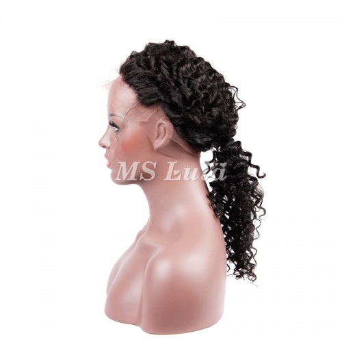 Virgin Hair Deep Wave 360 Lace Frontal Closure 22.5x4x2 With Adjustable Strap | Human Hair Wig | Lace Front