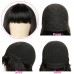 Brazilian Hair Double Drawn Straight Bob Wig With Bang 