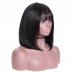 Bob Lace Frontal Wig With Bang Brazilian Hair Straight