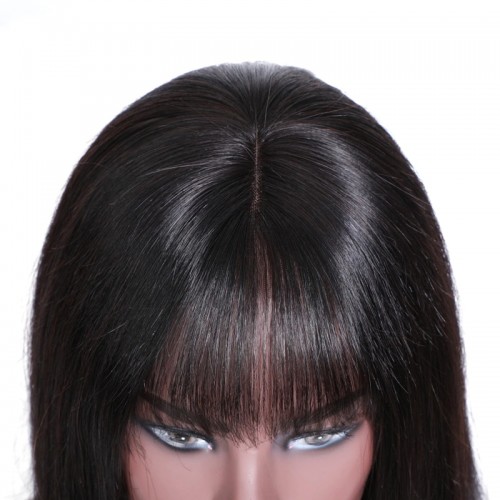 Brazilian Hair Double Drawn Straight Bob Wig With Bang  | Human Hair Wig | Lace Front