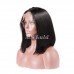 Medium Brown Straight 13x4 Lace Frontal Bob Wig Human Hair