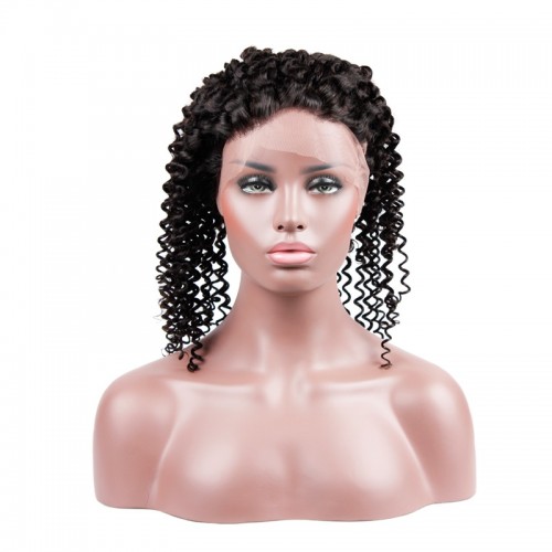 Virgin Hair Kinky Curly 360 Lace Frontal Closure 13.5x4x2 With Adjustable Strap | Human Hair Wig | Lace Front