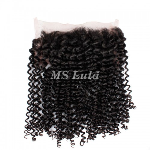 Virgin Hair Kinky Curly 360 Lace Frontal Closure 13.5x4x2 With Adjustable Strap | Human Hair Wig | Lace Front