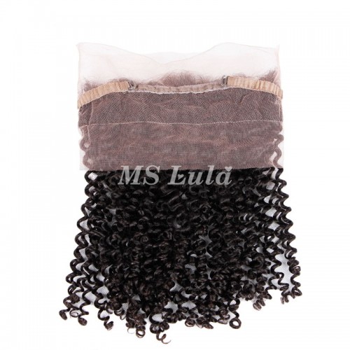 Virgin Hair Kinky Curly 360 Lace Frontal Closure 13.5x4x2 With Adjustable Strap | Human Hair Wig | Lace Front