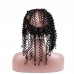 Virgin Hair Kinky Curly 360 Lace Frontal Closure 22.5x4x2 With Adjustable Strap Medium Brown Lace