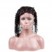 Virgin Hair Kinky Curly 360 Lace Frontal Closure 22.5x4x2 With Adjustable Strap Medium Brown Lace
