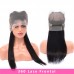 360 Transparent Lace Frontal Closure 22.5x4x2 With Adjustable Strap Virgin Straight Hair