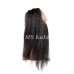 Virgin Hair Kinky Straight 360 Lace Frontal Closure 22.5x4x2 With Adjustable Strap