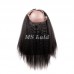 Virgin Hair Kinky Straight 360 Lace Frontal Closure 22.5x4x2 With Adjustable Strap