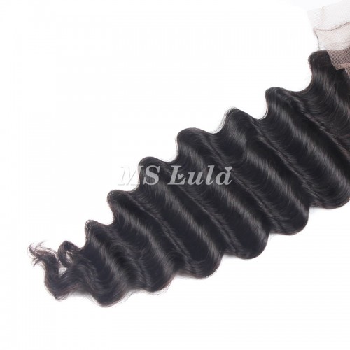 Virgin Deep Wave Hair Bundles With 4x4 Transparent/HD Lace Closure | Human Hair Wig | Lace Front