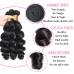 Virgin Loose Wave Hair Bundles With 13x4 Transparent/HD Lace Frontal Closure