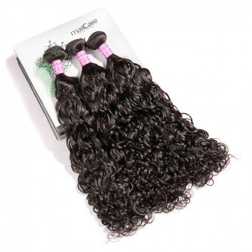 Virgin Water Wave Hair Bundles With 13x4 Transparent/HD Lace Frontal Closure | Human Hair Wig | Lace Front