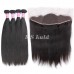 Virgin Straight Hair Bundles With 13x4 Medium Brown Lace Frontal