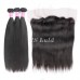 Virgin Straight Hair Bundles With 13x4 Transparent/HD Lace Frontal