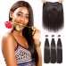 Virgin Straight Hair Bundles With 13x4 Transparent/HD Lace Frontal