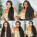 Virgin Human Hair 13x4 Water Wave Lace Front Wigs 180% Density