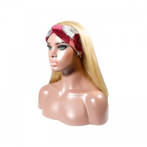 #613 Blonde Color Headband Wig Human Hair Straight Bob Wig  | Human Hair Wig | Lace Front