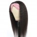 Headband Wig Human Hair Kinky Straight Wig 